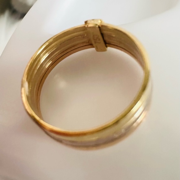Tricolor Ring. 💛 Real 18(18k) Karat Solid Gold Jewelry - Picture 6 of 8
